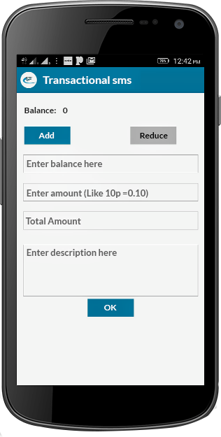  Android application to manage client balance in your bulk sms account