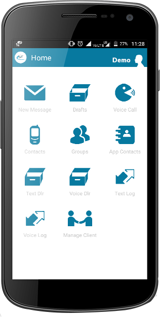 MsgClub's Android Application for resellers To Send sms and Manage client