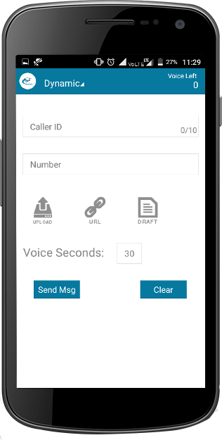 Android application for bulk sms reseller to send voice sms 