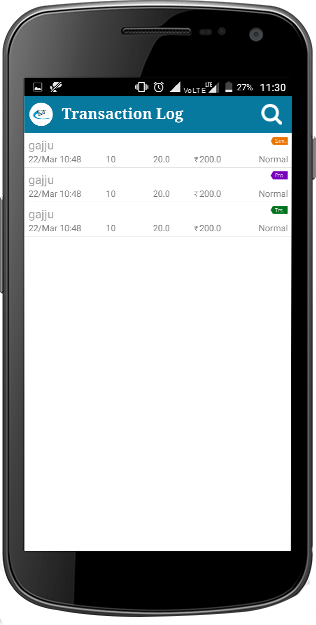 Android application to check Transaction log of all sms purchase